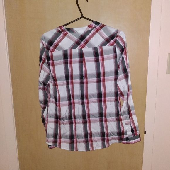 🌷2/18$🌷Original Weatherproof Vintage Pink & White Plaid Shirt - Picture 3 of 3